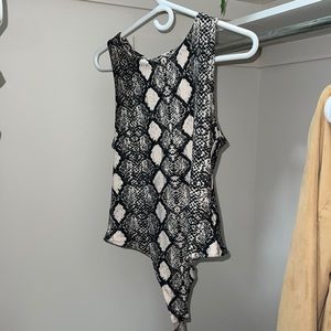 Snake Print Body Suit - From SIRENS